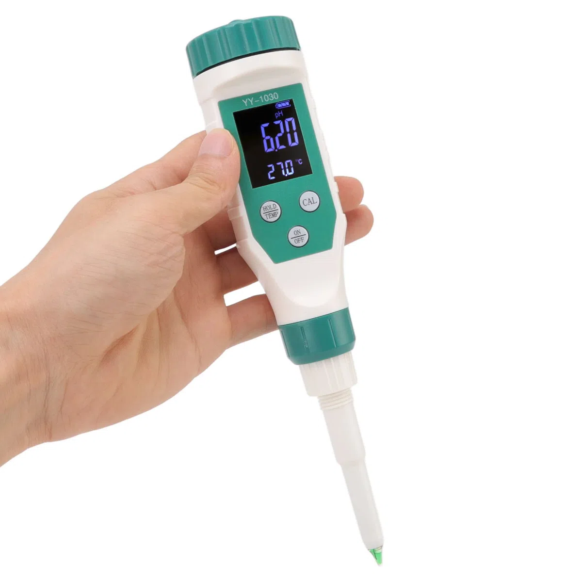 Dilwe Medidor de PH Digital Probador Inteligente Bluetooth para Agua, Suelo, Alimentos para Bebés, 246 G, Resistente Al Agua, IP67