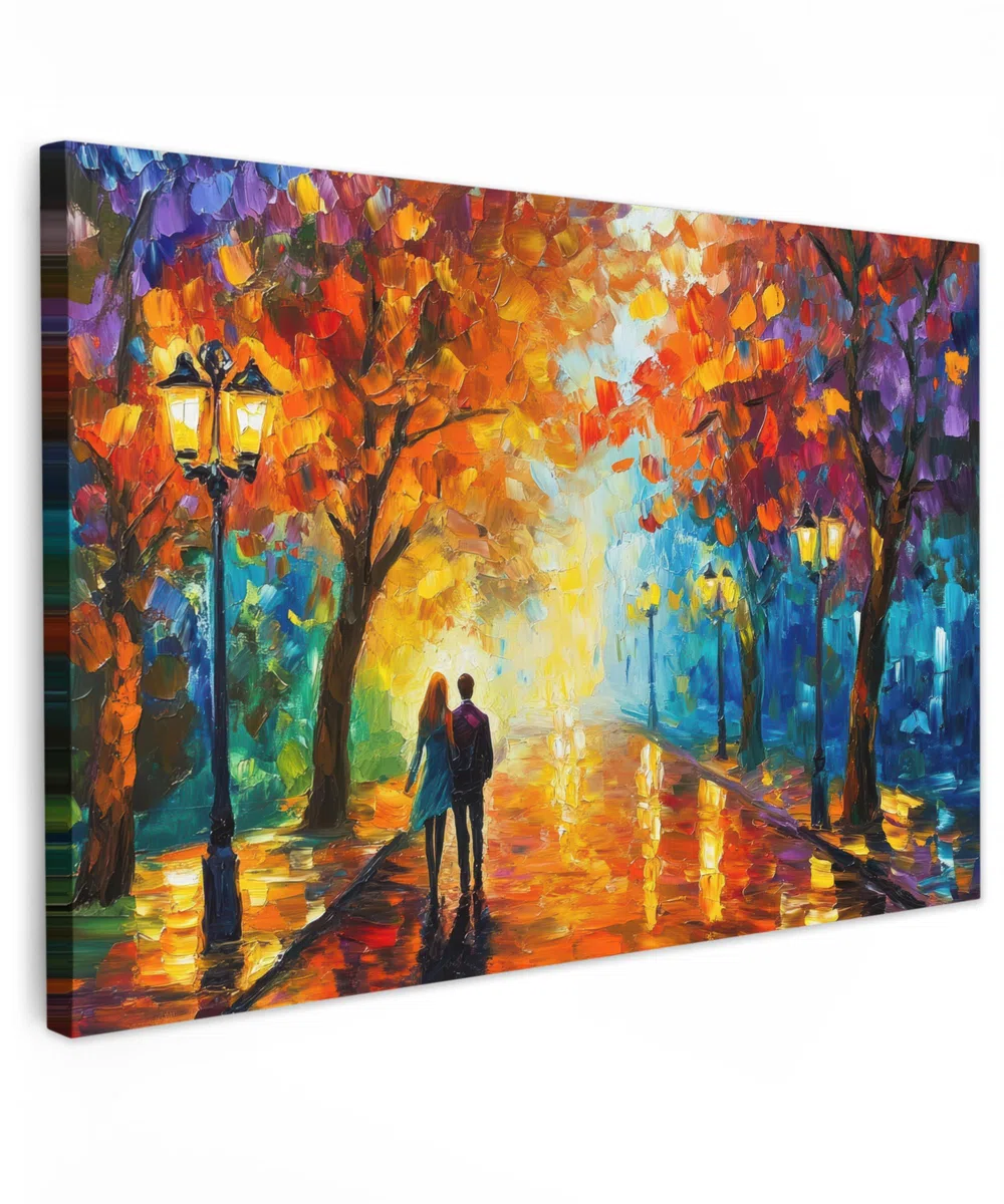 MuchoWow© Cuadros Decoracion Salon Modernos 120x80 cm para Dormitorios Cuadro Decorativos de Salon Lienzos Decorativo Pared Decoracion Dormitorio Matrimonio Pareja - Amor - Bosque - Arte | 47in x31in / 120 x 80 cm – Paredes decorativas de arte para pareja