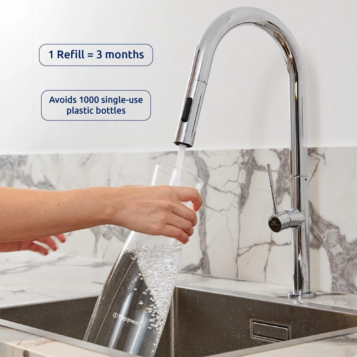 Tappwater PitcherPro SMR Jarra Filtradora de Agua Premium - jarra agua cristal 1,45L, filtración instantánea y con minerales esenciales añadidos, Elimina Cal y +60 Sustancias, Diseño Elegante