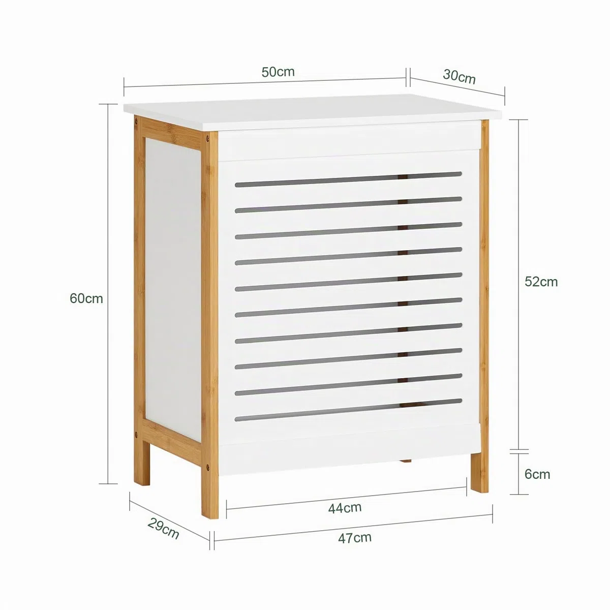 SoBuy Cesto para la Colada,Canasto para la Ropa Sucia,Amario para Baño,FSS66-WN,ES