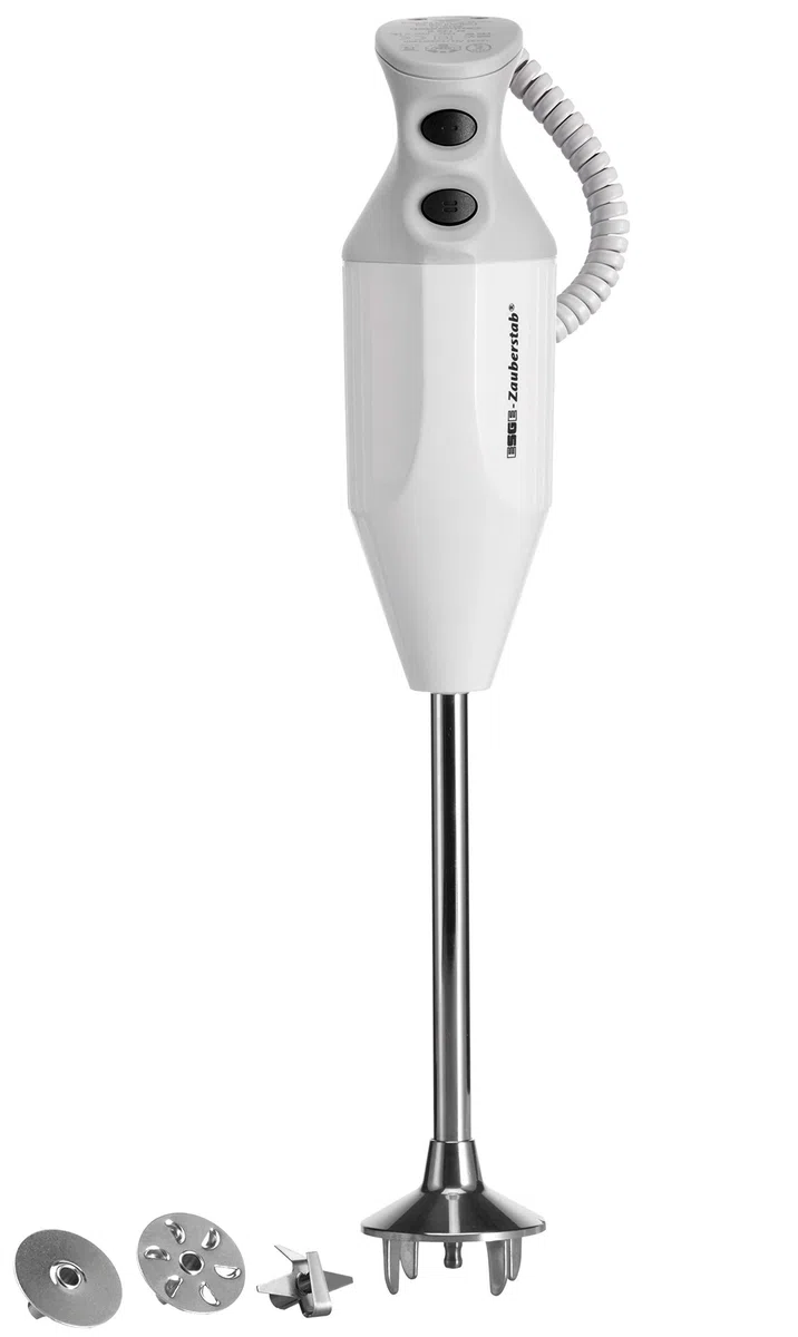 ESGE-Zauberstab P 200 Profi 90860 - Batidora de mano (incluye accesorios, hasta 17.000 rpm), color blanco y gris