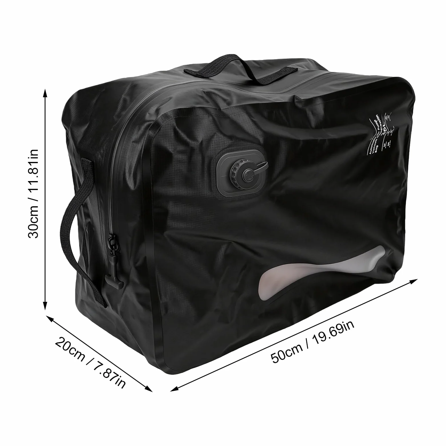 Duokon Bolsas de Vacío para Viajes, Cubos de Embalaje de Compresión Reutilizables de 35L, Bolsas Selladas para Maleta de Mano y Mochila de Viaje (BLACK)