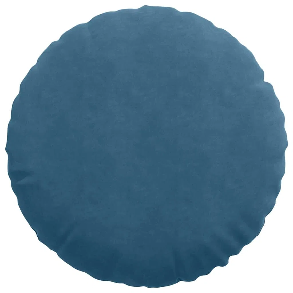 Juego de 2 cojines de asiento azul 60 x 60 x 21 cm – Cojín de suelo suave de terciopelo con cremallera – Cojín decorativo moderno para salón y dormitorio – Cojín de terciopelo con relleno de