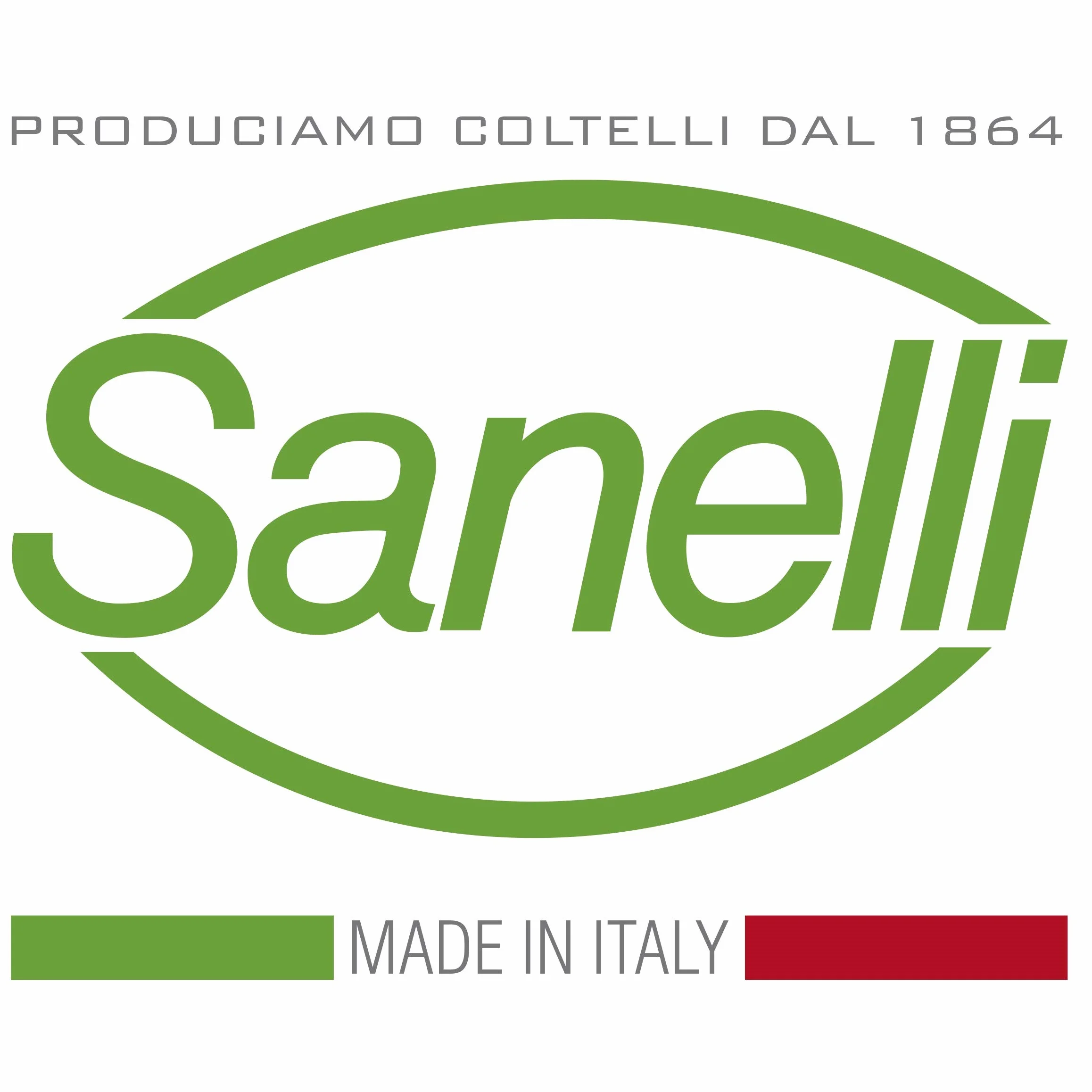Sanelli Línea Premana Professional,Estuche Cuchillos Chuleta 6 pz.,Acero Inoxidable,Verde y Rojo,25.5x15.5x2.0 cm