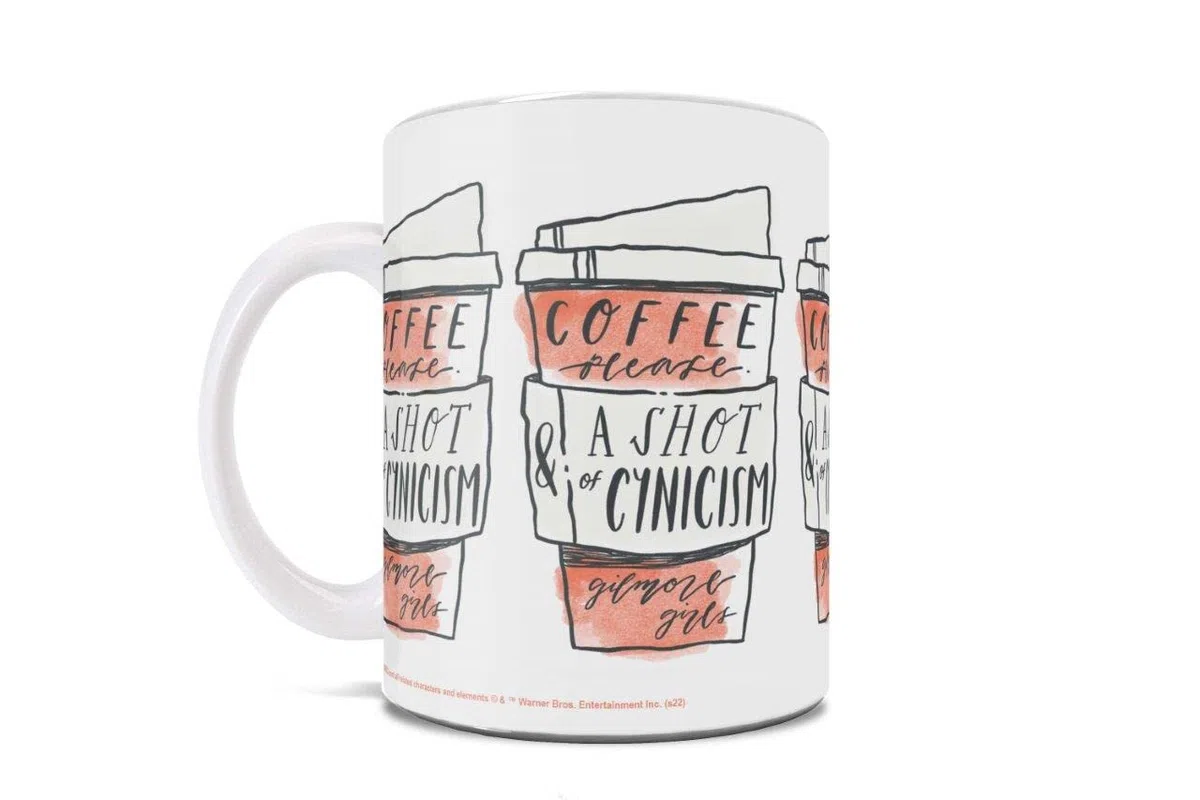 Trend Setters Gilmore Girls – A Shot of Cynicism – Una taza de café de cerámica de 11 onzas – Producto oficial – Perfecto para regalar o coleccionar