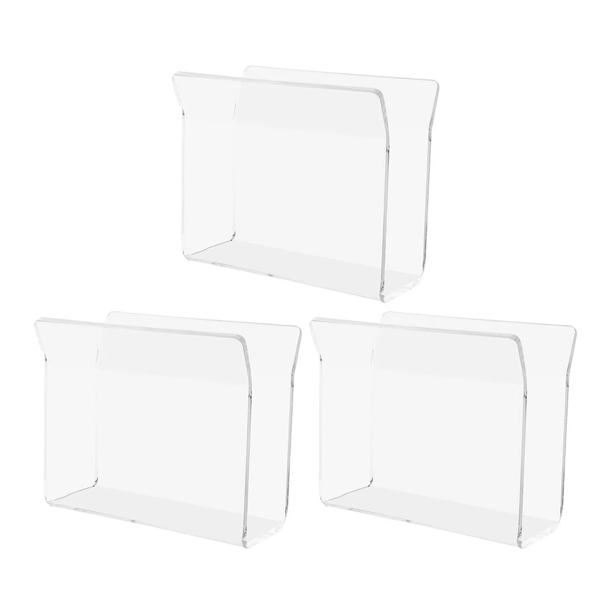 DOITOOL Dispensador de servilletas acrílico de 3 piezas: Soporte para pañuelos de encimera para cocina, baño, mesa de comedor - Dispensador de servilletas transparente para pañuelos y toallas de