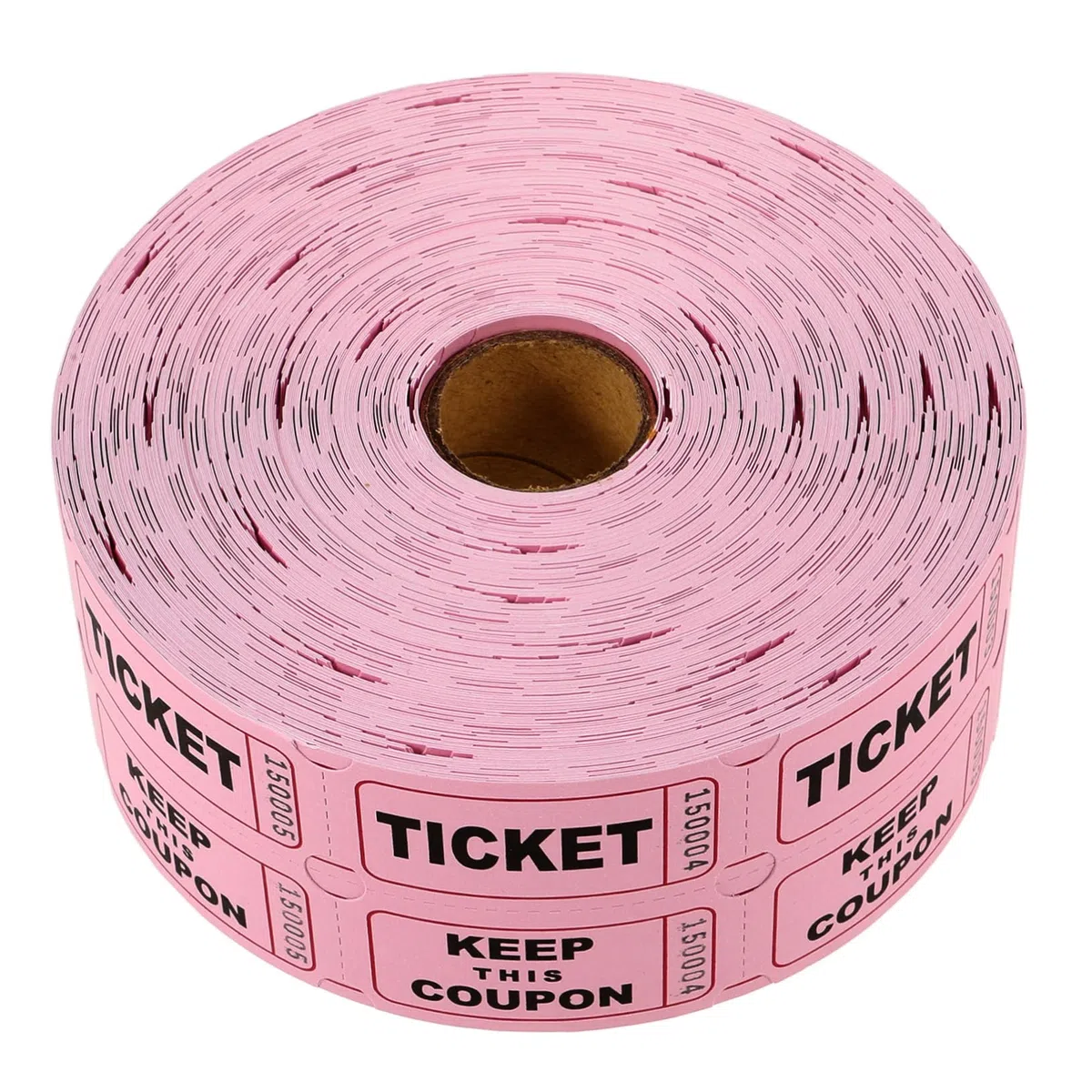 4 Rollos boletos para la rifa de boletos billete falso decoraciones circo Entradas para eventos Boletos de puerta entradas para el aula boletos para la rifa del festival Papel rosa