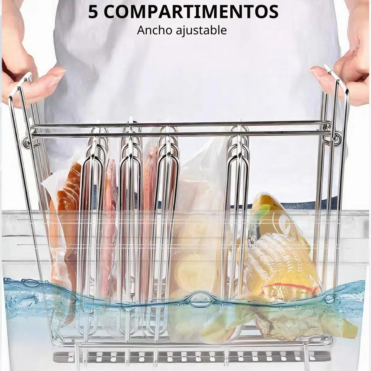 Recipiente Sous Vide 12L, Sous Vide Contenedor con Tapa Manguito Aislante y Estante, Contenedor transparente multifuncional (sin BPA) Adecuado para Pescado, Carne y Verduras
