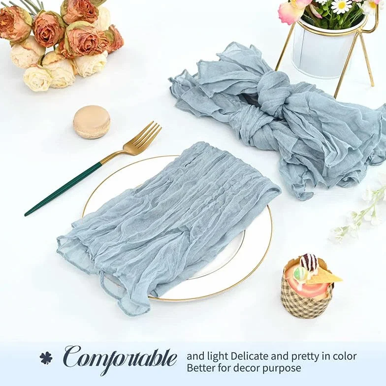 Servilletas de Mesa de 24 Uds. servilletas de Cena de 20x20 Pulgadas servilletas de Boda Bohemias servilletas de Gasa Toalla de Mesa para Fiesta/Banquete