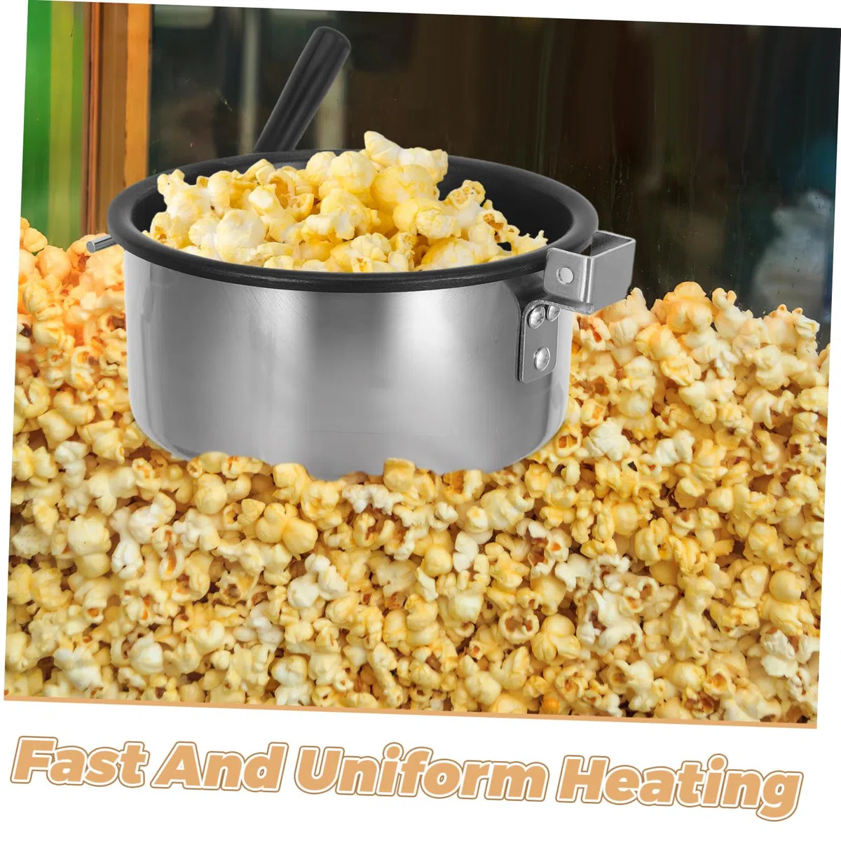 TOYANDONA Olla Antiadherente para Hacer Palomitas 8 Onzas de Metal, Accesorio Comercial para Máquina de Palomitas, Resistente al Calor, Repuesto para Palomitero en Fiestas y Uso Doméstico