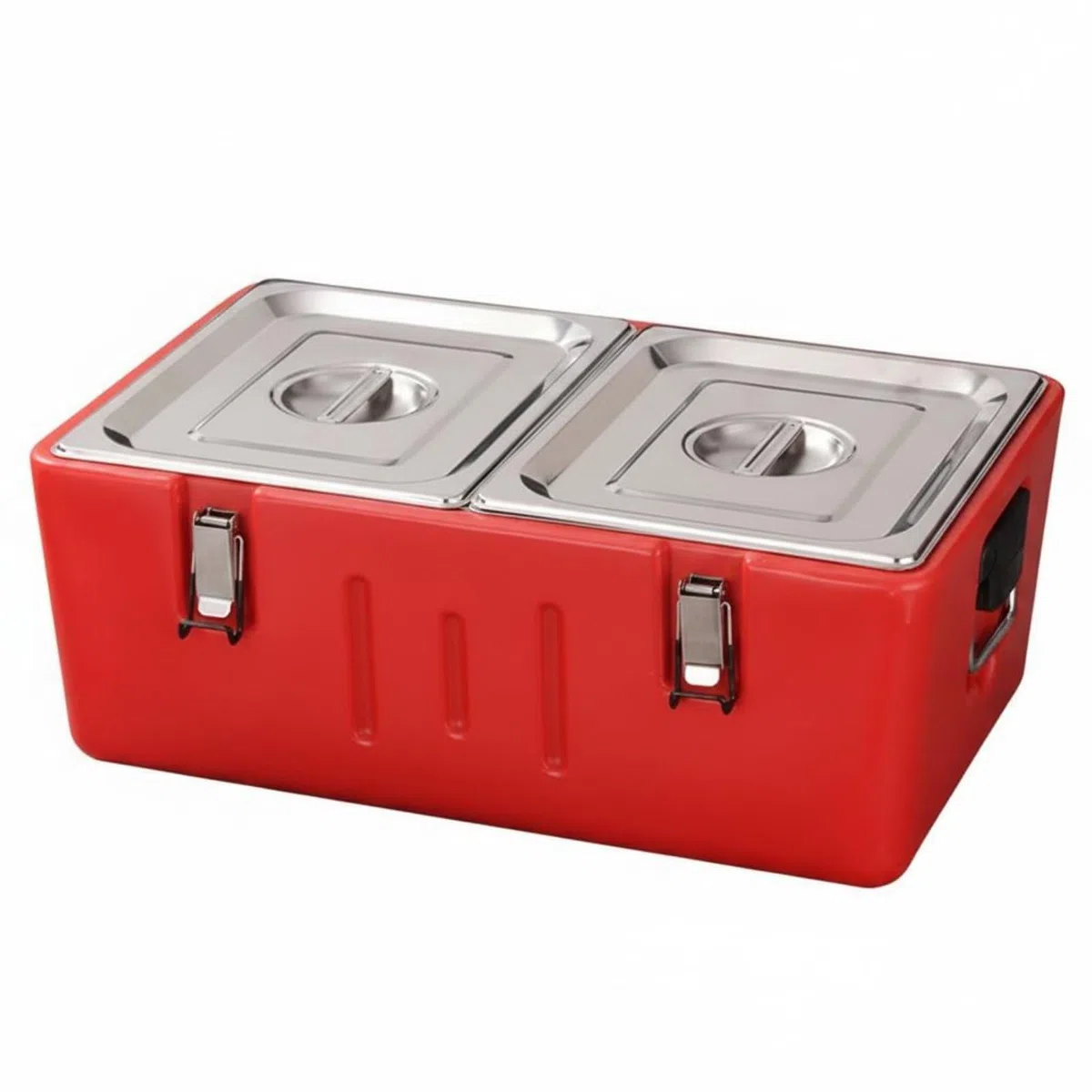 Contenedor Isotérmico 3 Compartimentos Gran Capacidad Calentador de Alimentos Portátil para Restaurantes, Ocasiones, Picnic