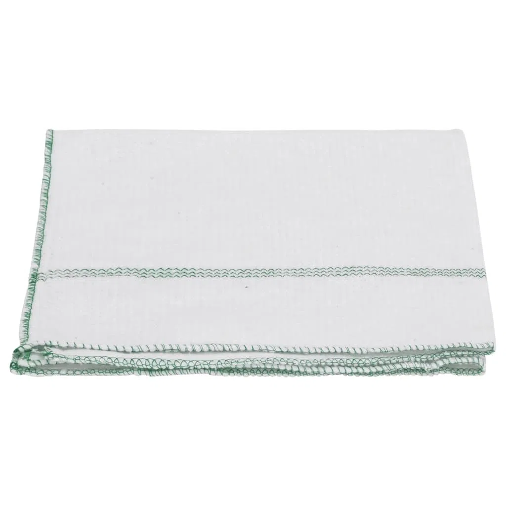 Homgoday Bayetas 50 uds Blancas con Rayas Verdes 50x60 cm Productos para Limpieza del hogar