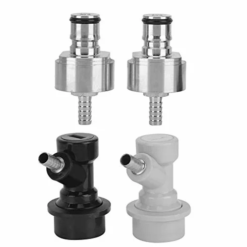 2pcs Cap carbonatación, de Acero Inoxidable con el carbonatador Barb Bola de Bloqueo del Conector, la Cerveza de Barril desconecte el Aparato de Homebrew Agua de Soda Carbonato Cerveza Refrescos