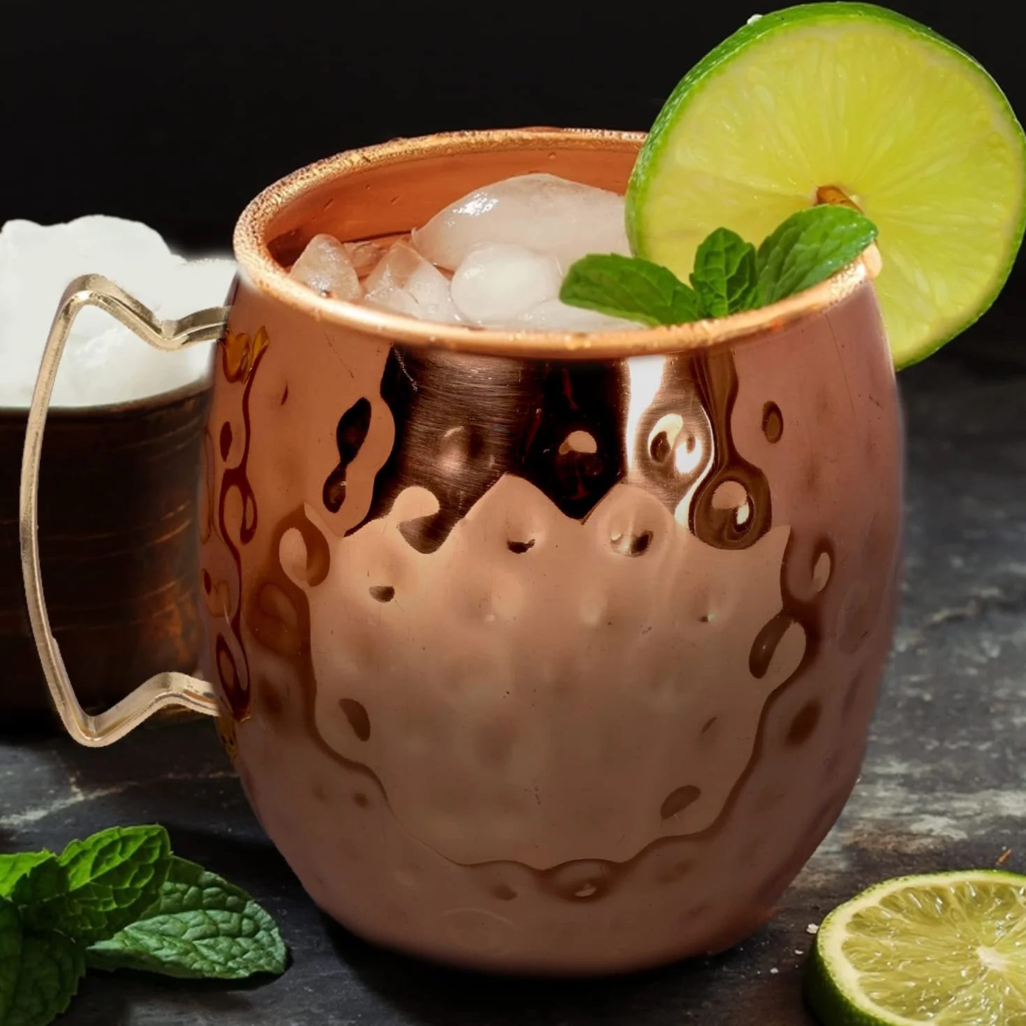 Zap Impex Juego de tazas de cobre Moscow Mule 8-100% cobre sólido puro hecho a mano de grado alimenticio vaso de cobre de 16 onzas