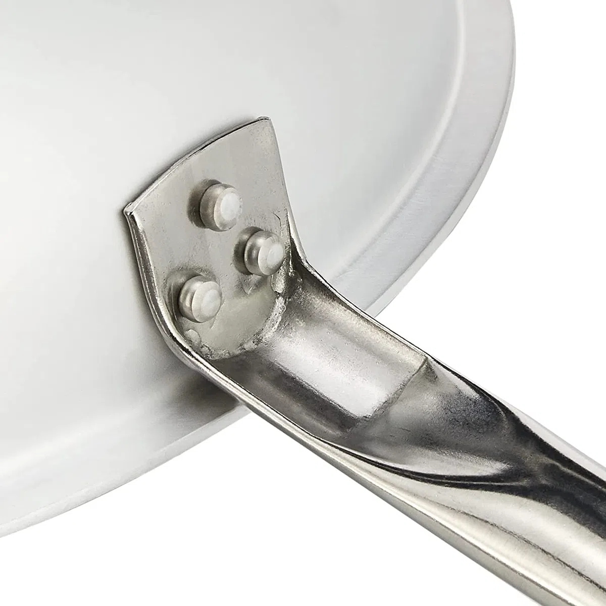 Agnelli ALMA111BM28 Sartén para saltear Pasta y arroz con Mango Tubular de Acero Inoxidable, Aluminio Profesional 3 mm, 28 cm