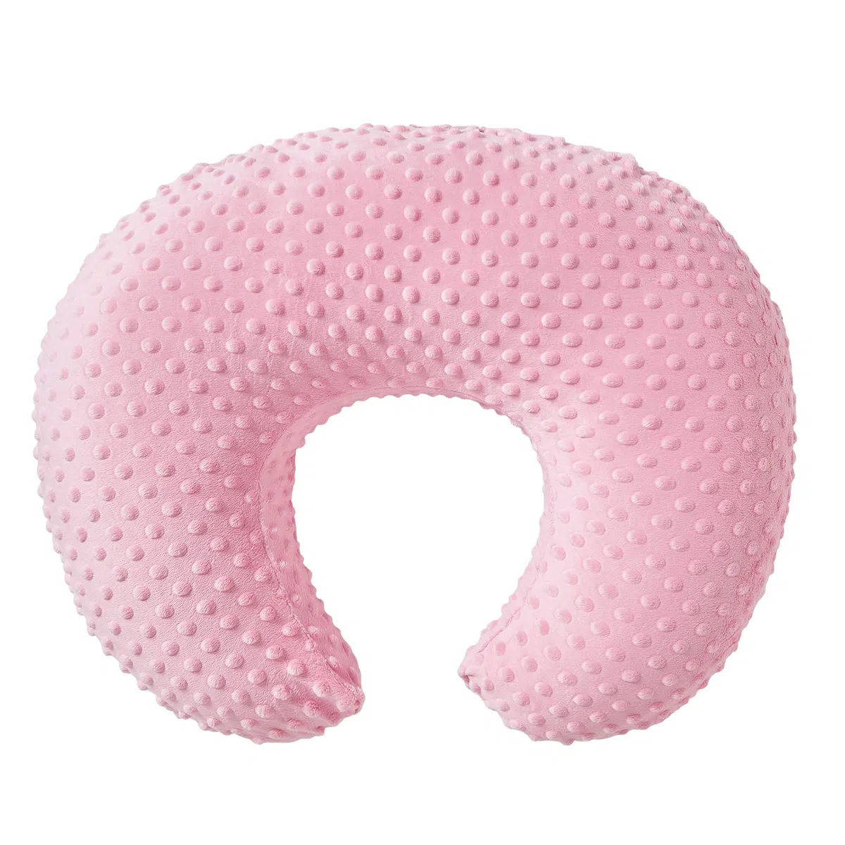 Juego de funda de almohada de lactancia con funda de almohada de lactancia para madres lactantes, almohadas de lactancia ultra suaves para bebés recién nacidos, niños y niñas (rosa caramelo)