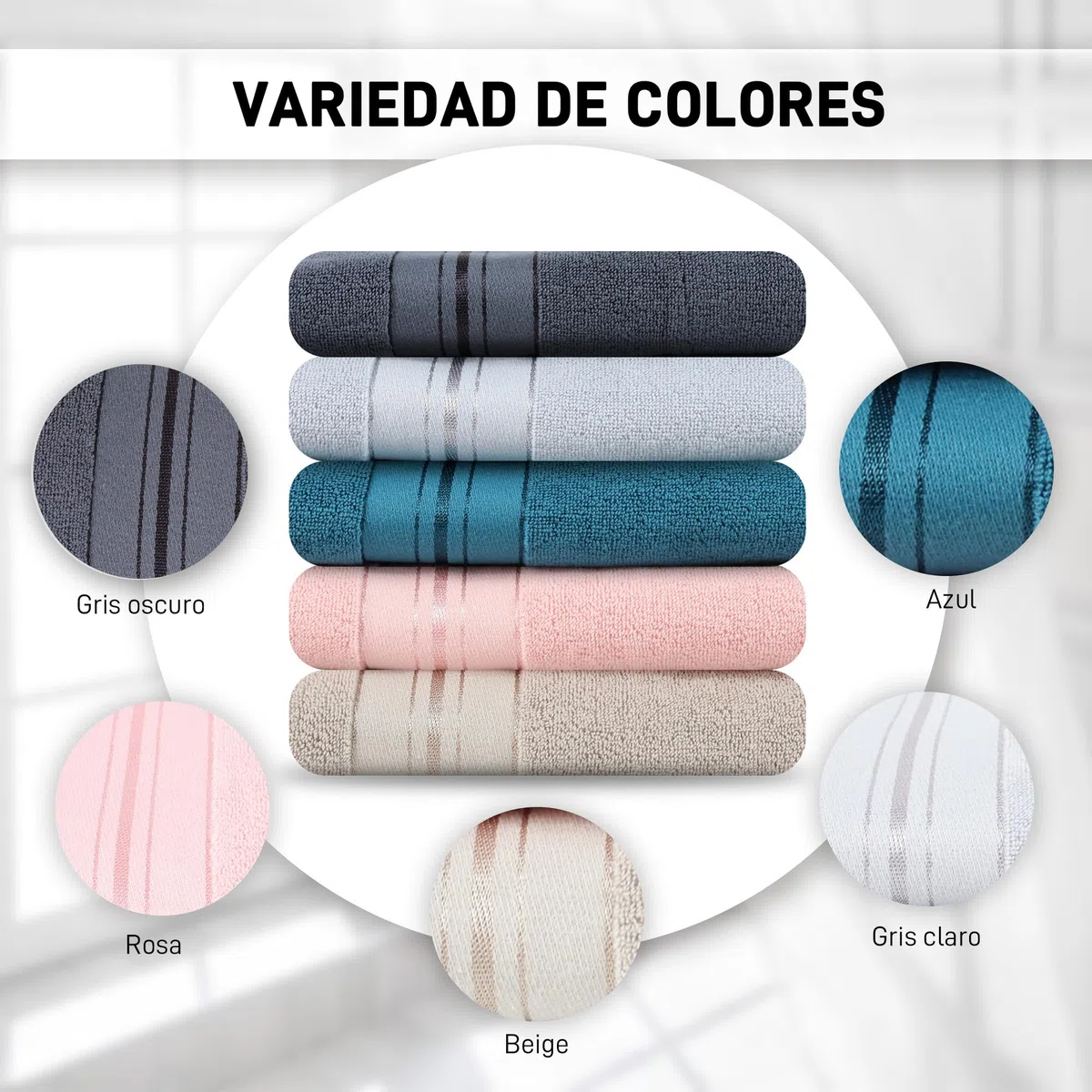Juego De Toallas 100% De Algodón - Ducha mas Lavabo - Juego De 2 Toallas De Algodón Absorbentes Dimensiones 140x70 cm y 35 x 75 cm - Paquete De 2. (Rosa)