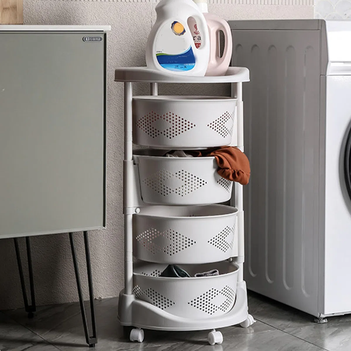Estante giratorio en varios - Organizador de estantes | rodante para | almacenamiento de verduras, estante de almacenamiento estilo Lazy susa, estante para almacenamiento de alimentos, cesta de f
