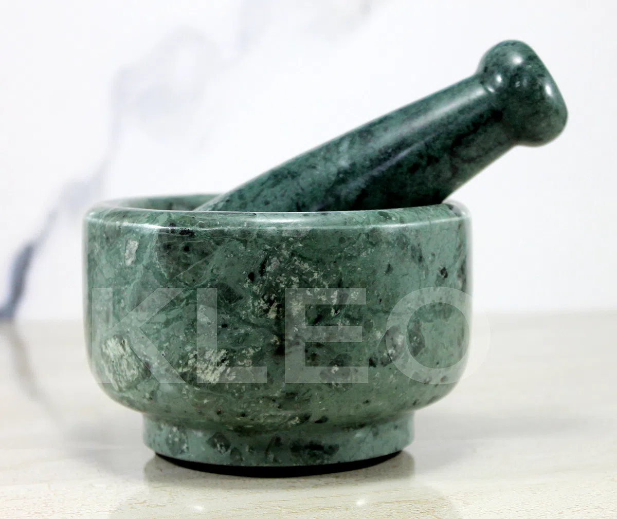 Juego de mortero y maja KLEO de 5" in – Molinillo de hierbas, machacador de guacamole, no poroso, resistente a olores – Triturador de ajos, molinillo de semillas, utensilios de cocina