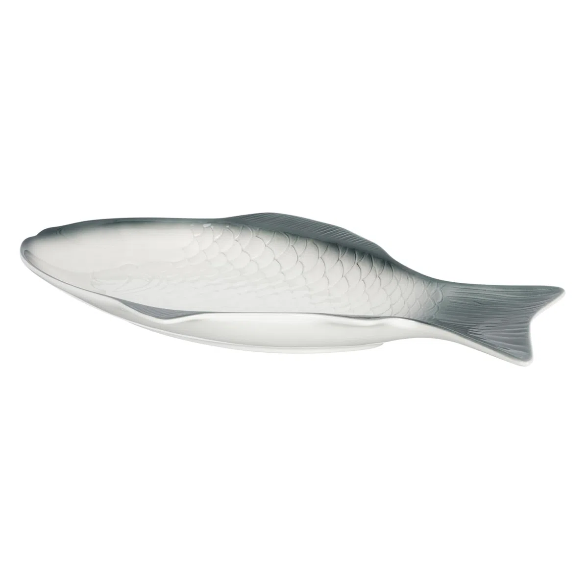 IMIKEYA Bandeja de Cerámica para Pescado al Vapor Diseño en Forma de Pez, Elegante y Delicada para Servir Aperitivos y Mariscos en Cenas