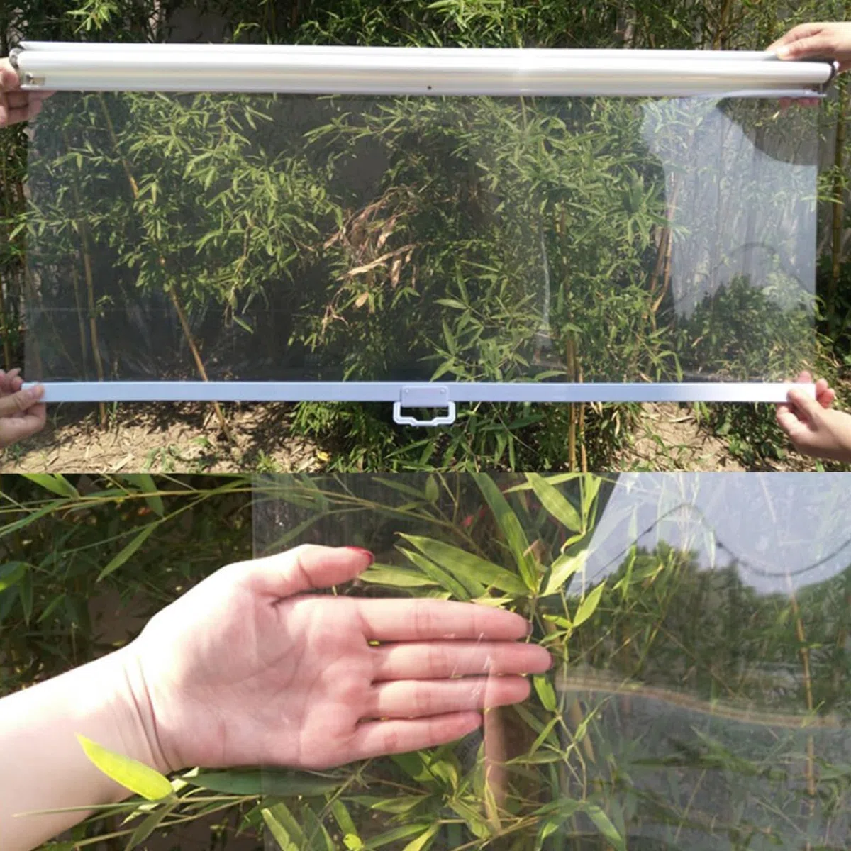 Contenedores de almacenamiento de plástico enrollables impermeables con asa, a prueba de polvo y frescos, organizadores transparentes para congelador/vitrina, divisores ideales para refrigerador y