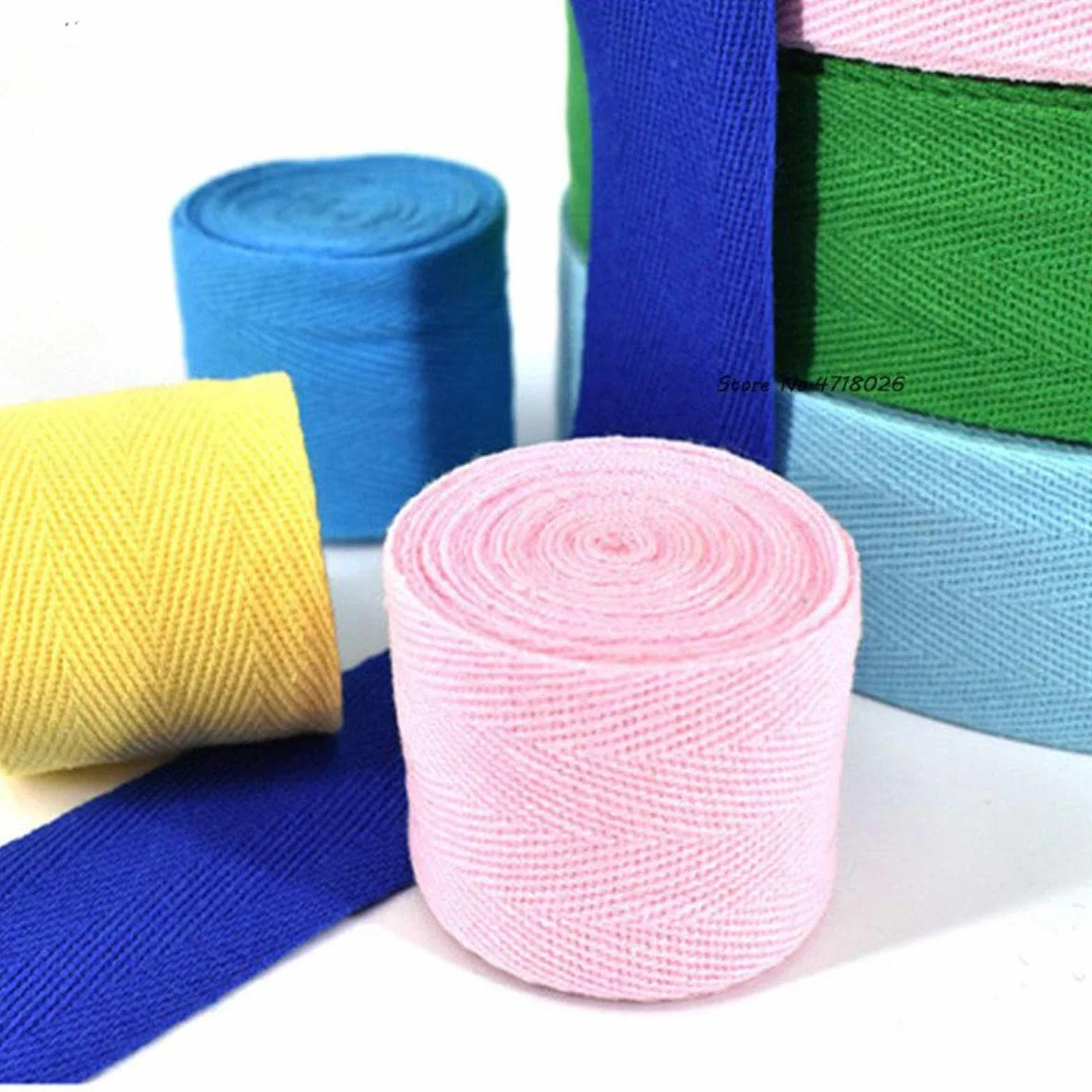 30 mm de ancho 100% cinturón de algodón paquete de cinta de espiga fuerte cinta de algodón 50 yardas para accesorios de tela hechos a mano Diy 34 colores-aproximadamente 50 yardas