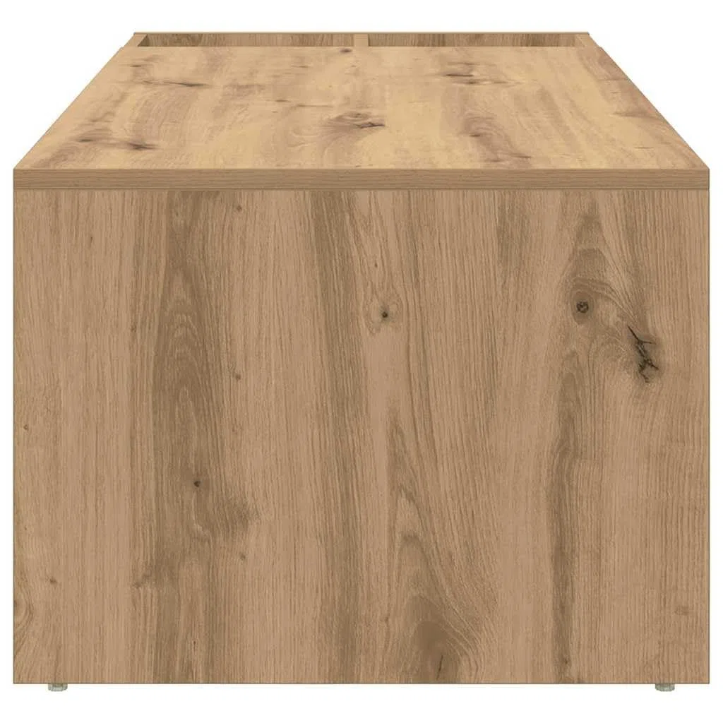 Mesa de centro de madera de roble Artisan, 101,5 x 50 x 37 cm, con estante para salón, mesa de centro rectangular con mucho espacio para libros y decoración, superficie fácil de limpiar