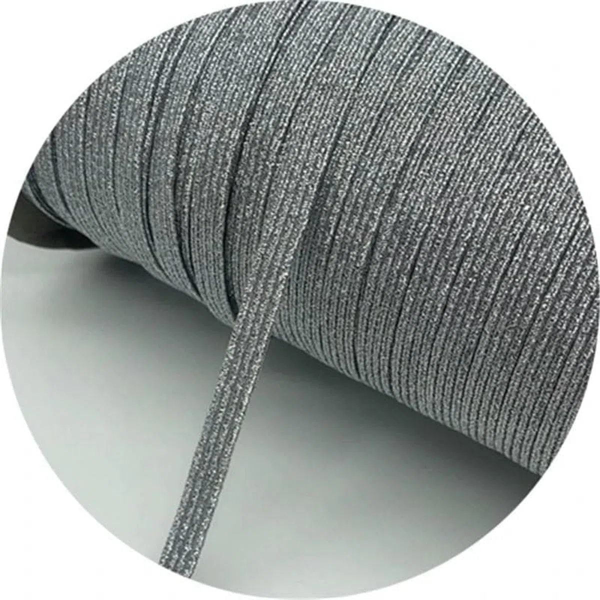Lote de 5 yardas de cinta elástica con purpurina de 6 mm para costura, banda elástica para cintura, cuerda elástica, cordón DIY, 36-135 yardas, 1 rollo