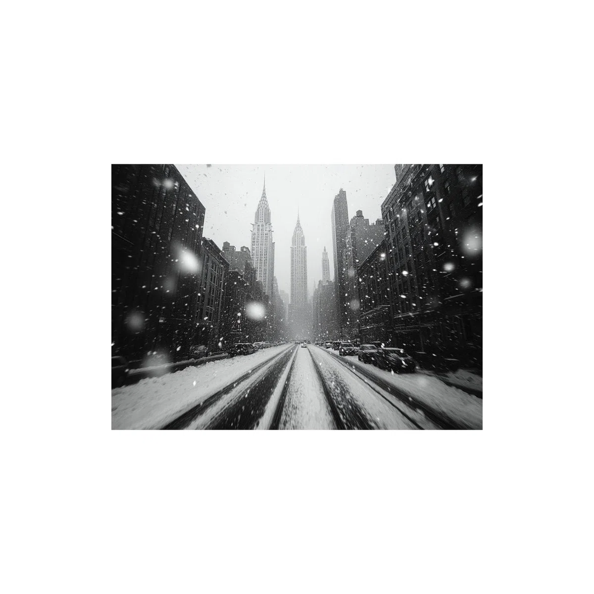 TODOAA Blanco Y Negro Abstracto Cuadros Paisaje urbano invernal Baño imágenes estéticas,decoración de pared bohemia para salón o dormitorio（Blanco-80x120cm Sin marco
