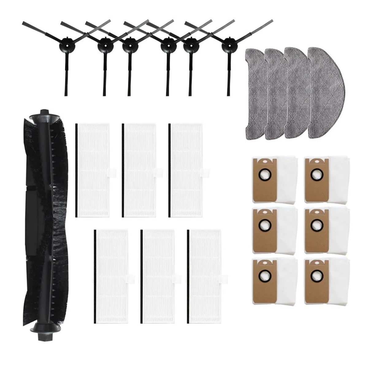 Repuestos for barredoras. Compatible con Laresar L6 Pro, Compatible con Ultenic T10, Robot aspirador, almohadillas for fregona, bolsas for polvo, accesorios de repuesto, juego completo de accesorios f