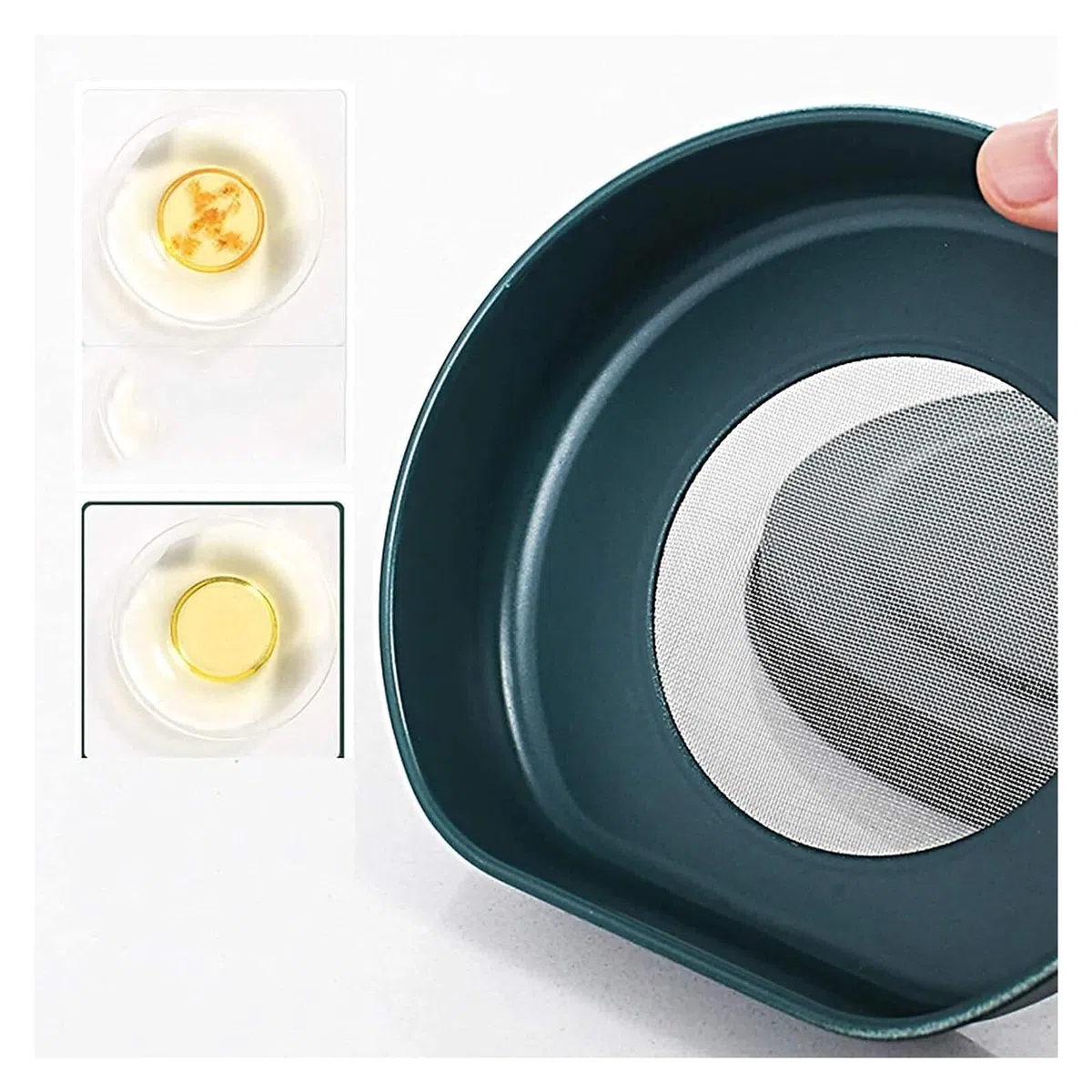 Dispensador de aceite y vinagre de 1,7 L, olla de almacenamiento de cocina a prueba de polvo, contenedor de grasa para aceite y vinagre, perfecto para cocinar y aderezos de ensalada, boquilla fácil de