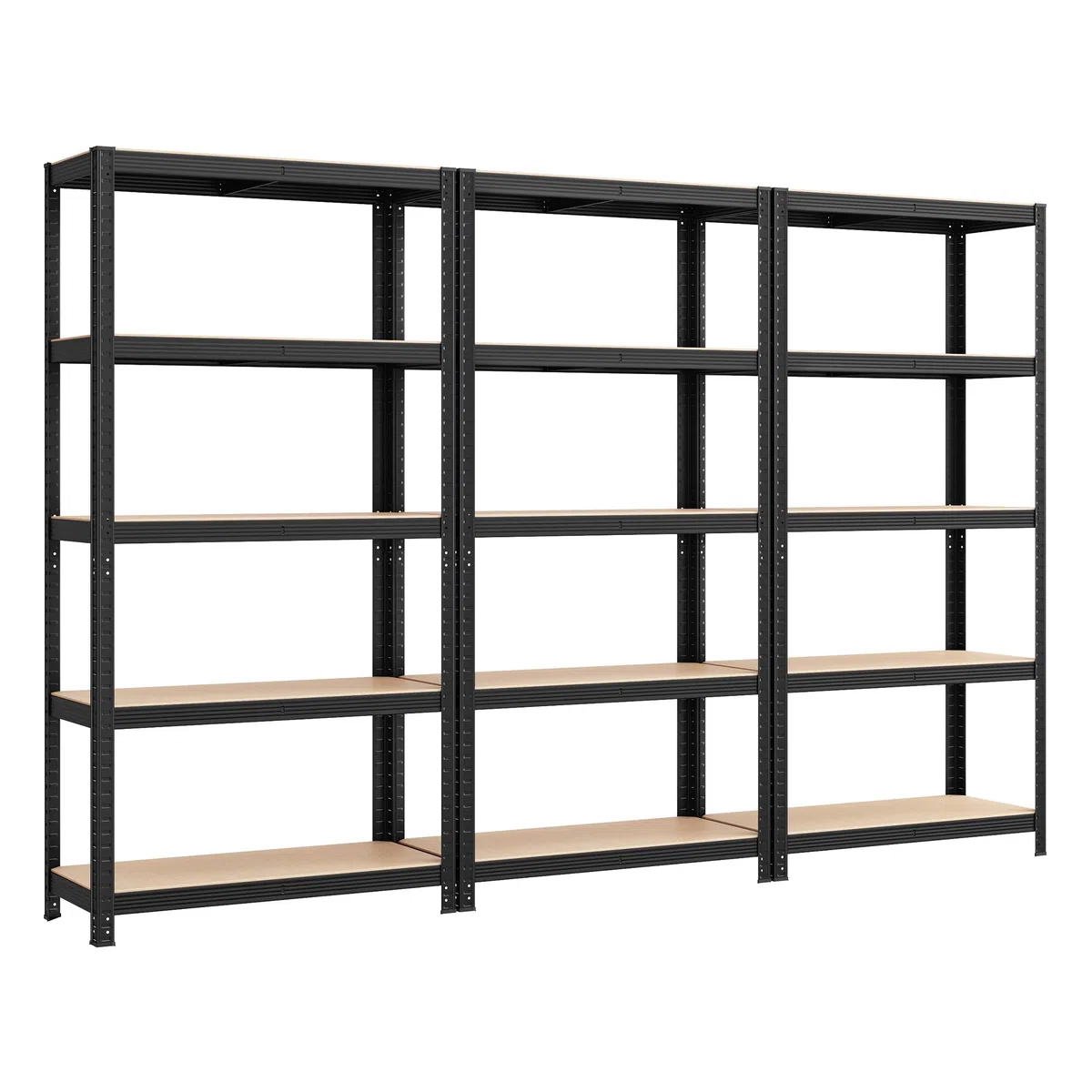 SONGMICS Estantería Pesada de 5 Niveles, Estantería de Acero, Montaje Rápido, Garaje, Almacén, Trastero, Carga de 875 kg, 40 x 270 x 180 cm, Negro GLR040B03
