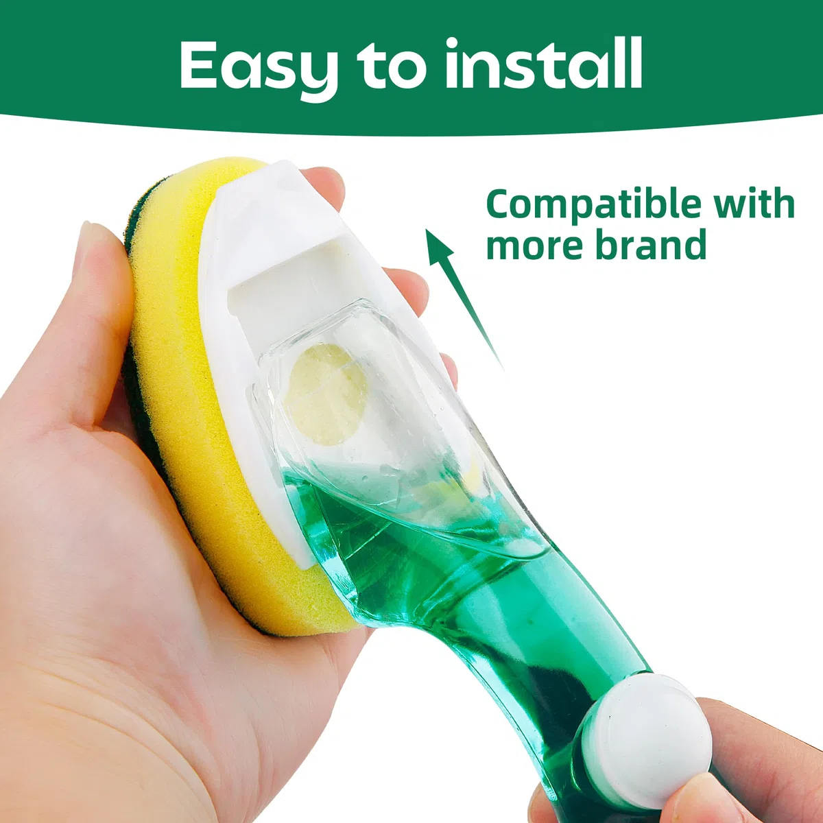 Recambios de esponja de varita para platos, cabezales de repuesto antiarañazos, almohadillas resistentes para mango dispensador de jabón, suministros de limpieza de lavavajillas para fregadero de