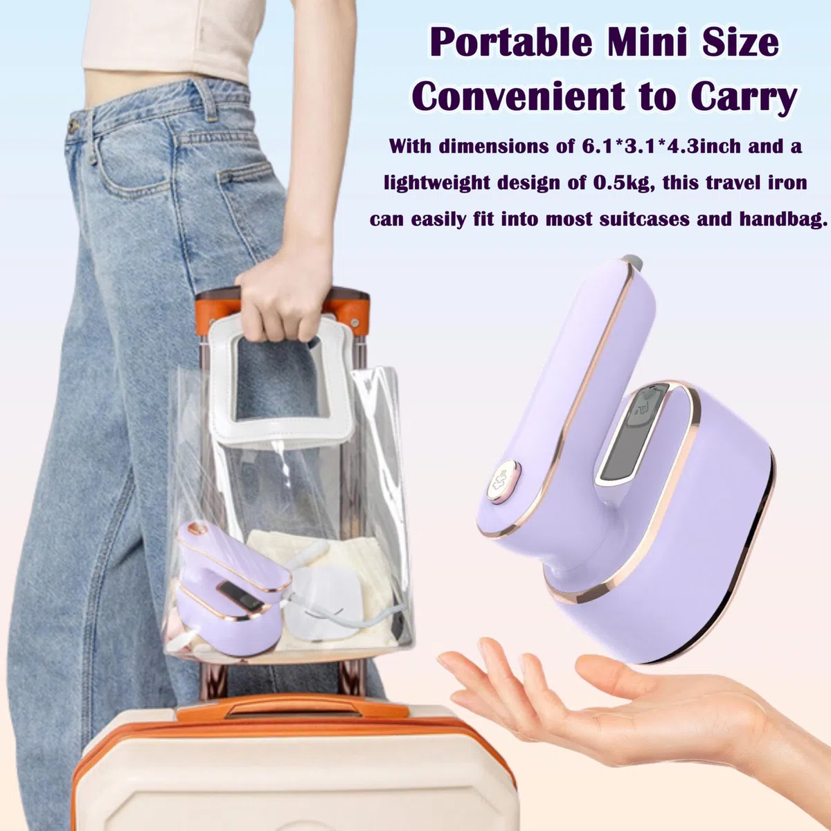 Plancha Vertical Vapor 2 en 1-Vaporizador de Mano para Ropa y Plancha Ropa, Plancha Ligera de Viaje de - Ideal para Casa Accesori
