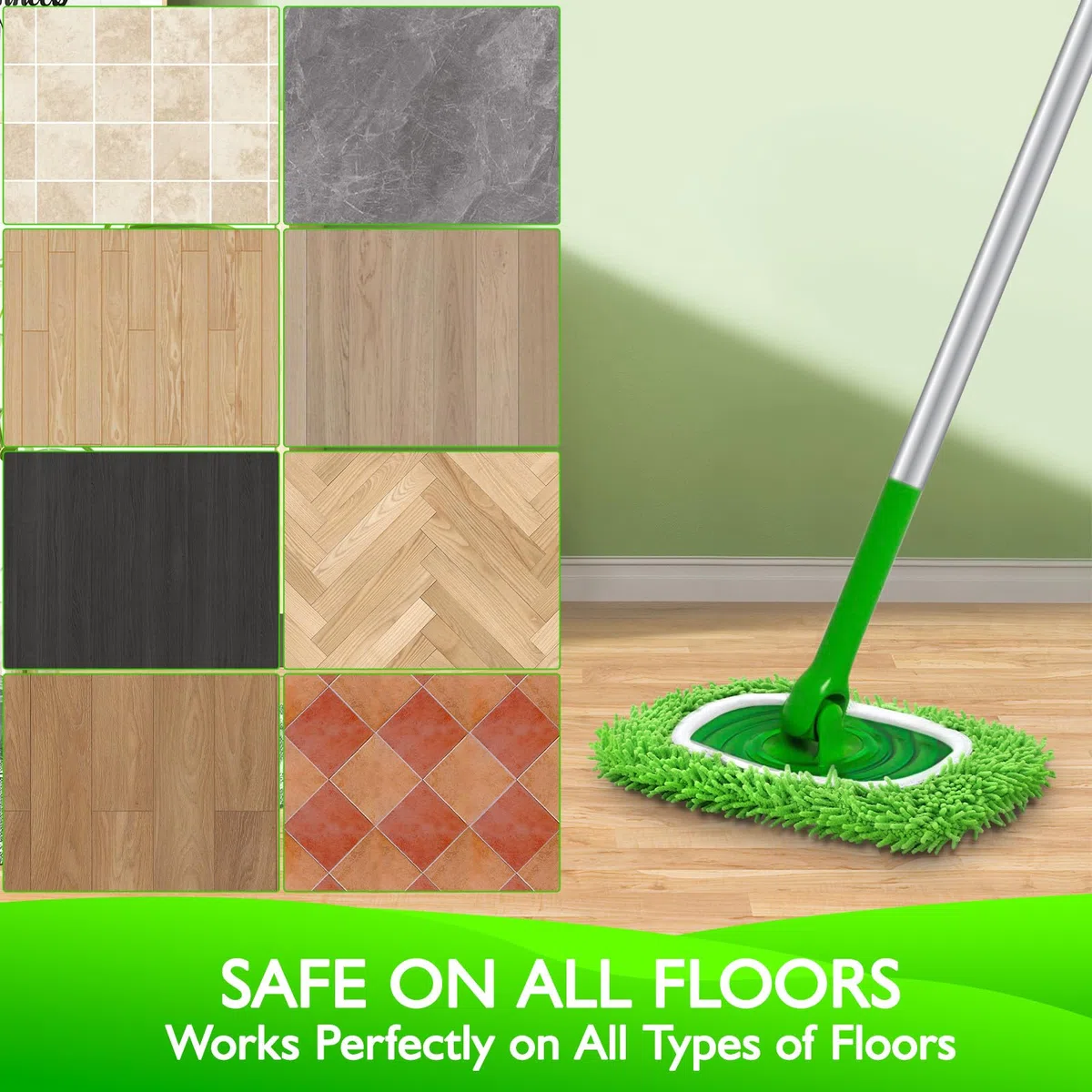Recambio de almohadillas húmedas reutilizables compatibles con la fregona Swiffer Sweeper - Paños de barrido en seco y paños húmedos para limpieza del hogar - Almohadillas de microfibra