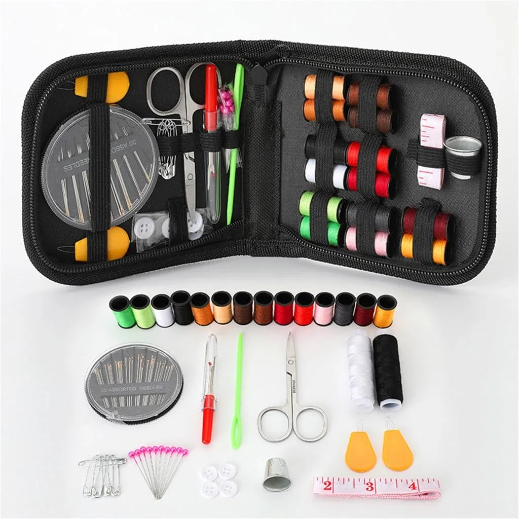 JFDBGU Caja de Costura portátil for el hogar, Kit de Costura de 72 Piezas, Kit de Costura a Mano, Herramienta de Almacenamiento de Costura