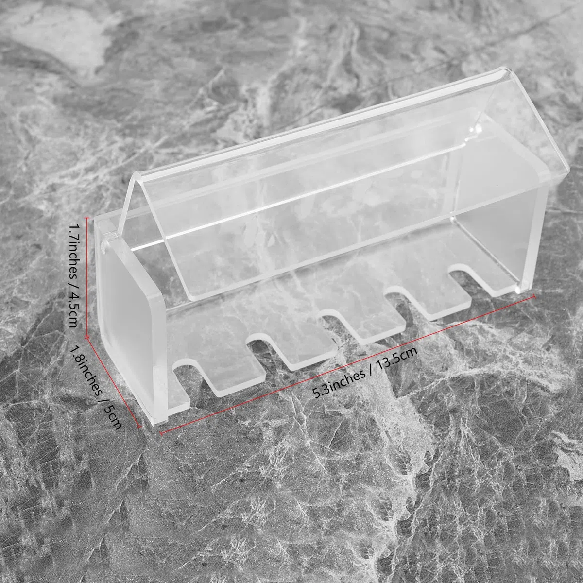 Soporte para cepillo de dientes de pared con 5 ranuras, organizador de almacenamiento autoadhesivo para ducha, colgador de cepillos de dientes para baño, botiquín, dormitorio (escarchado)