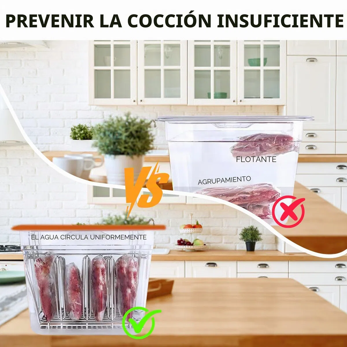 Recipiente Sous Vide 12L, Sous Vide Contenedor con Tapa Manguito Aislante y Estante, Contenedor transparente multifuncional (sin BPA) Adecuado para Pescado, Carne y Verduras