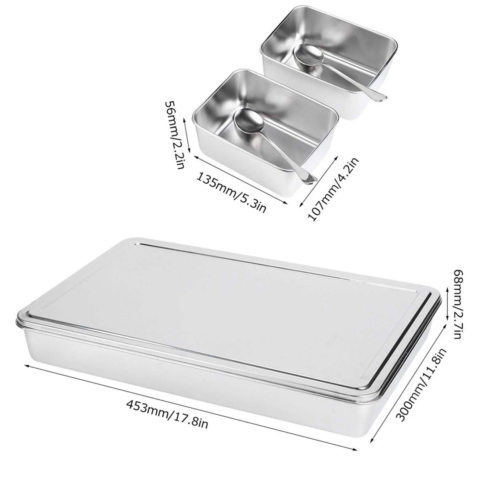 Yosoo Health Gear Caja de Condimentos 8 Compartimentos de Acero Inoxidable, Recipientes para Especias, para Utensilios de Cocina