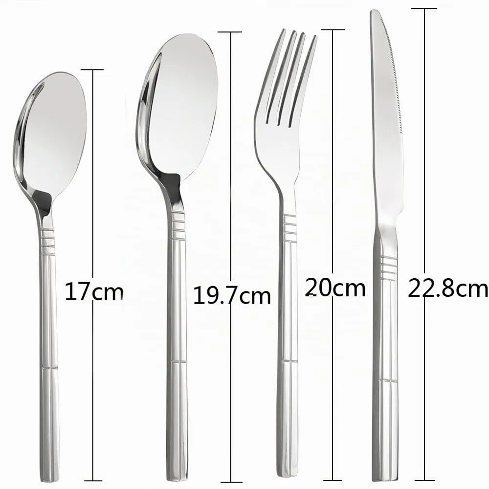 Set De 48 Piezas CuberteríA De Acero Inoxidable