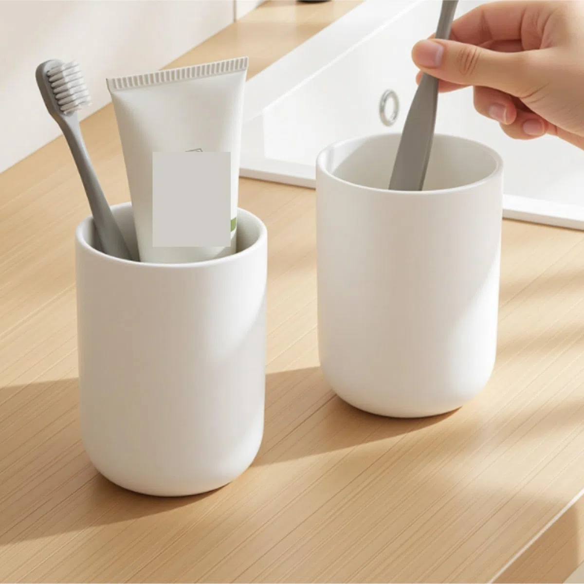 Modern Porta Cepillos De Dientes, Vasos De Baño Portacepillos Dientes Porta Bolígrafos For Uso En Dormitorios Domésticos Ahorra Espacio(3pcs)