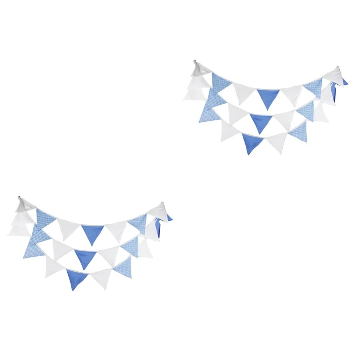 Toyvian 2 Piezas De Cuerda De Algodón Azul Y De Burra Guirnalda De Cumpleaños Triangulares Banderín Triangular Banderín Decoración De Bebé Al Aire