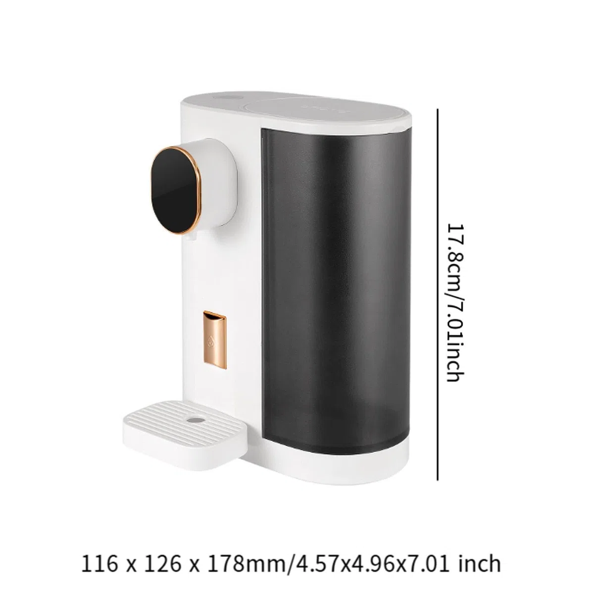 1 Dispensador Automático de Baño con Capacidad Ajustable, Ventana Visible, Depósito de 600 Ml, Instalación en Pared Y, Ada, Blanco, Individual
