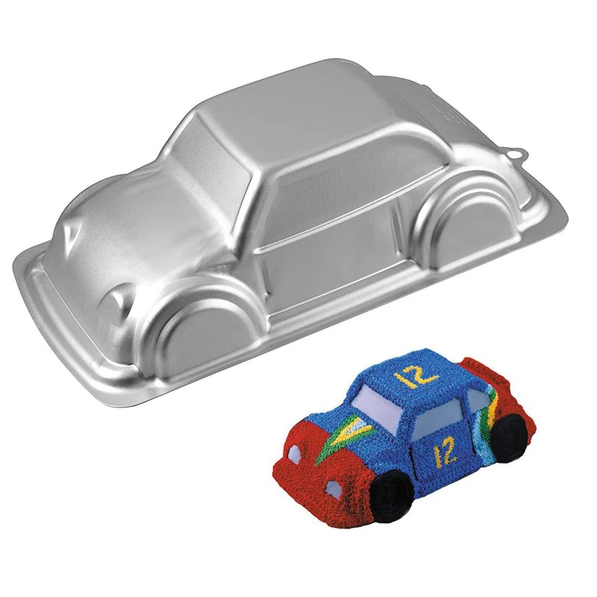 Moldes 3D para hornear tartas con dibujos animados para baby shower, primer cumpleaños, fiesta, boda, aniversario, celebración. cartoon car plata