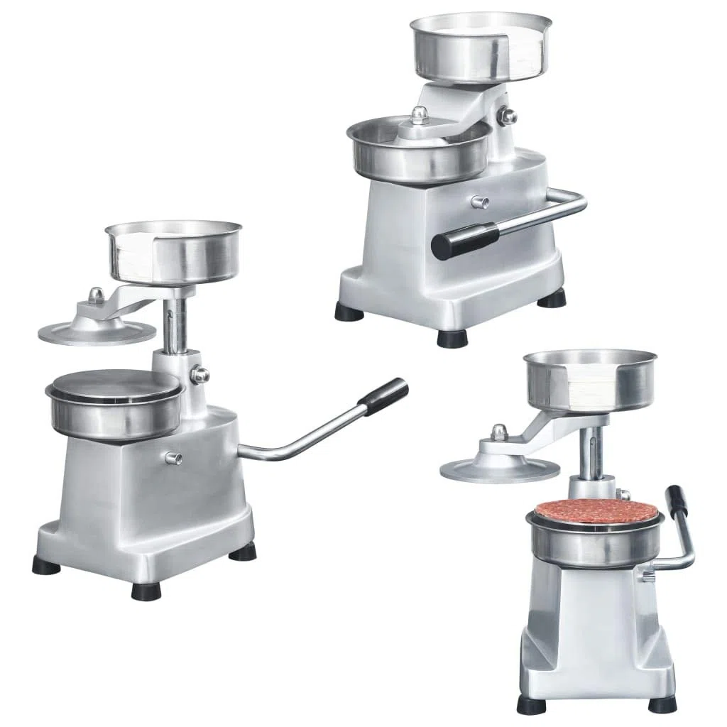 Brokky Prensa de Hamburguesas y 500 Papeles para Separar Aluminio 10cm Máquina para Hacer Hamburguesas Adecuada para Cocinas Comerciales Restaurantes