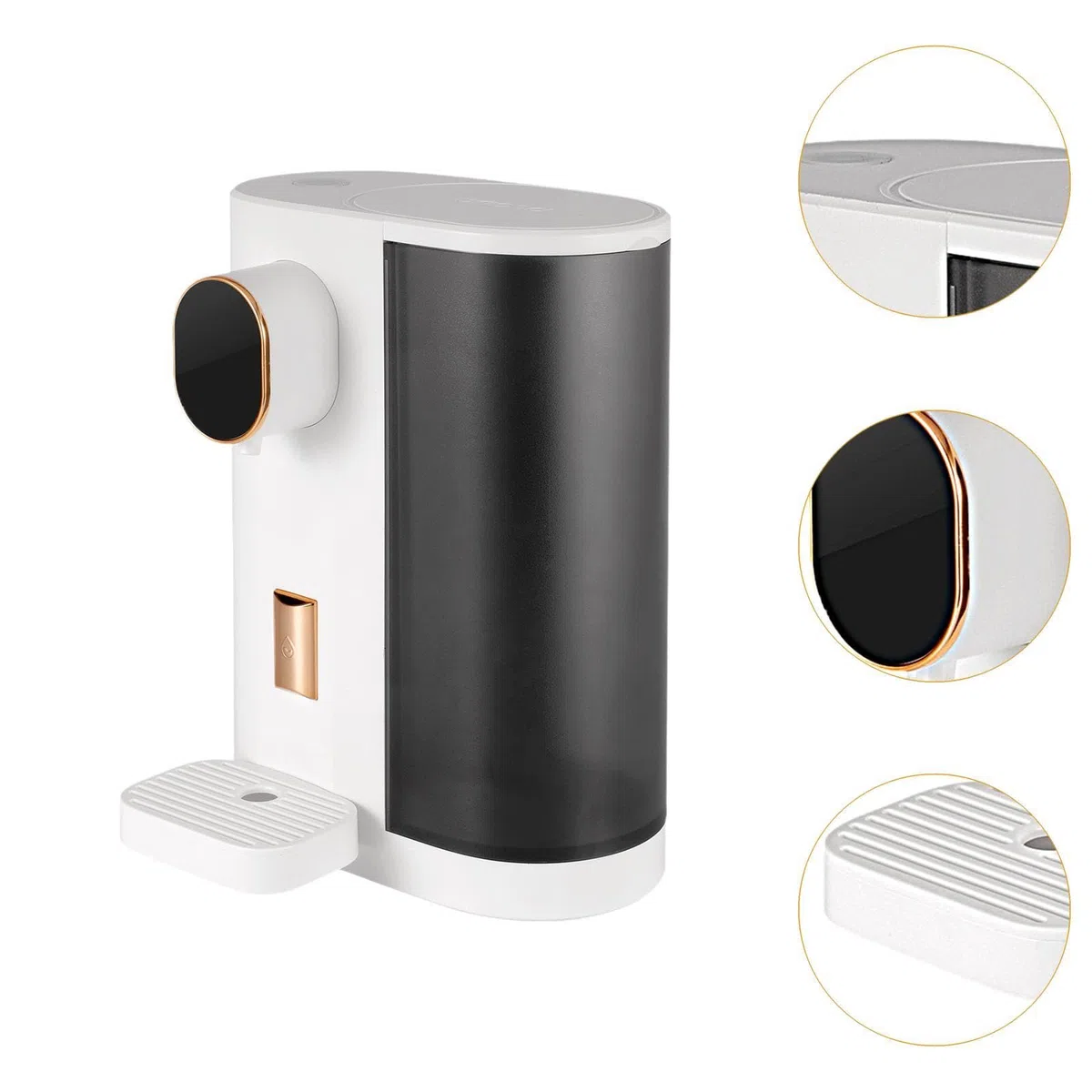 1 Dispensador Automático de Baño con Capacidad Ajustable, Ventana Visible, Depósito de 600 Ml, Instalación en Pared Y, Ada, Blanco, Individual