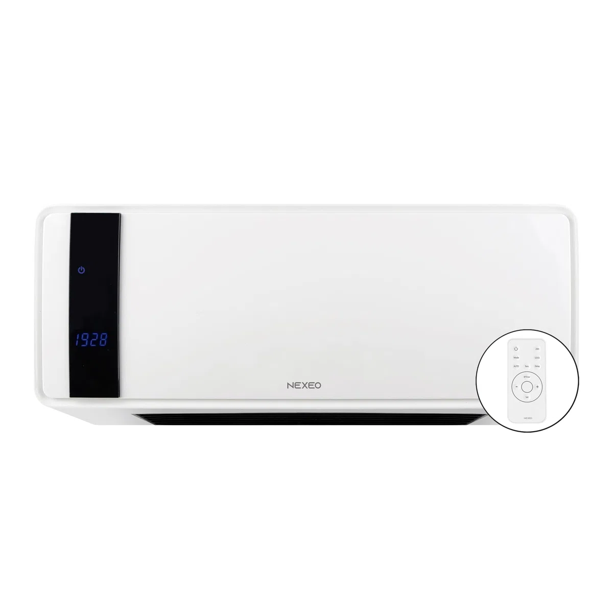 facula - Split Cerámico Programable Digital Nexeo 1000/2000w | Función Calefacción y Ventilación | Temporizador 24h