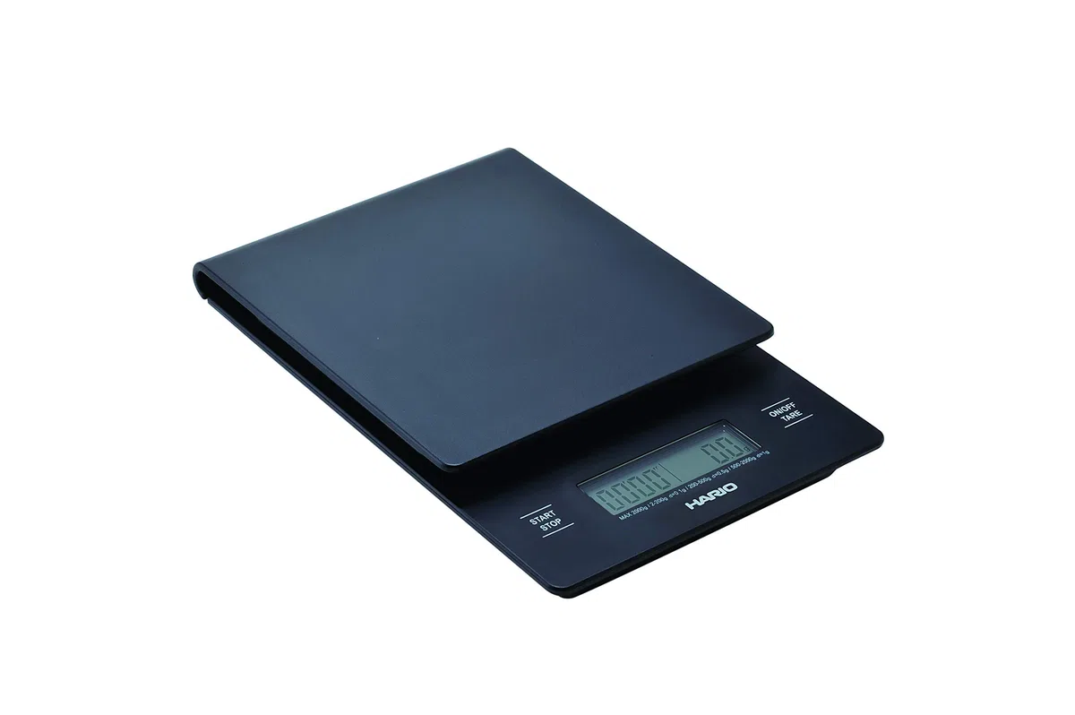 Hario V60 VST-2000B VST2000B-Balanza, Color Negro