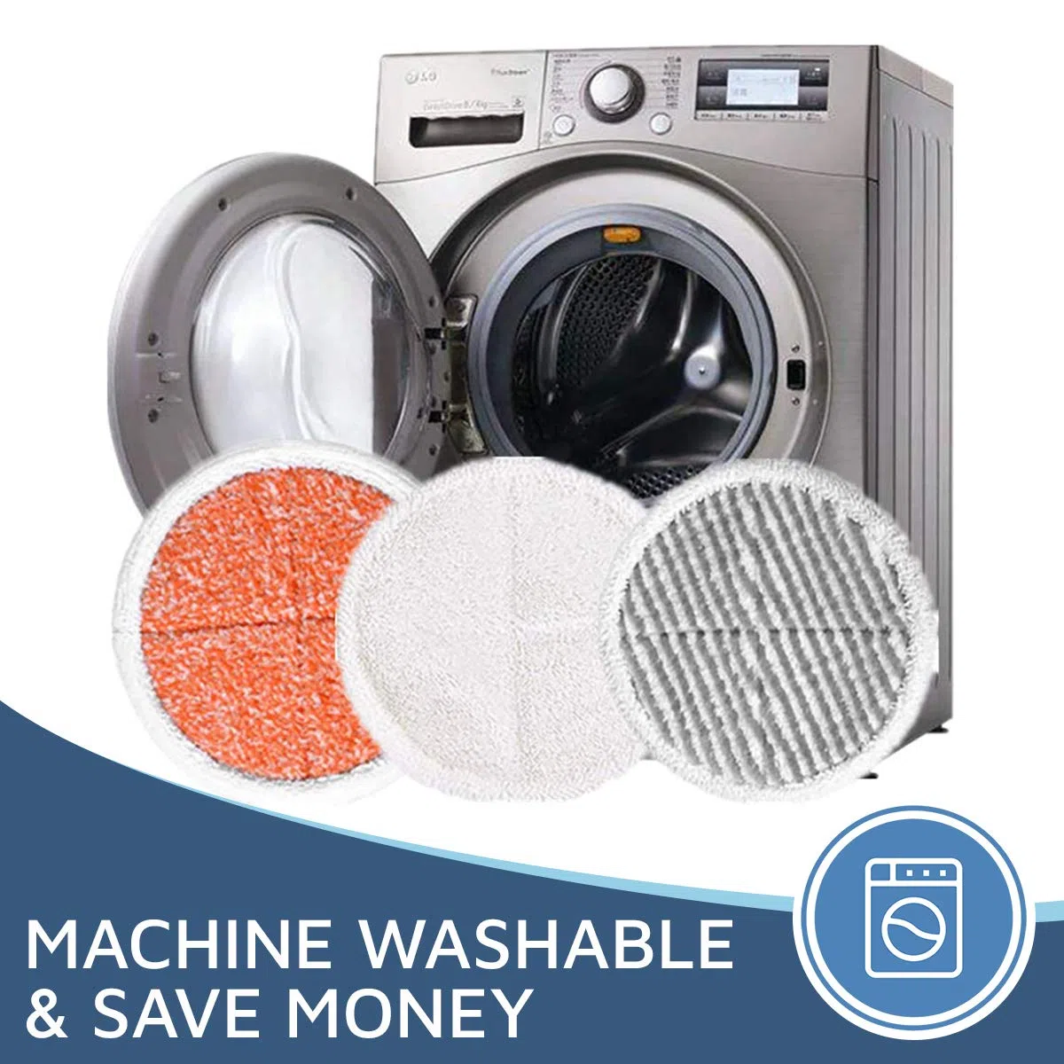 Paquete de 6 almohadillas de repuesto para mopa Bissell Spinwave 2124, 2039A, 2307, 23157, 20391, 20399