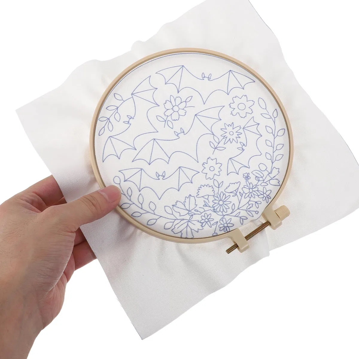 MUELODSIC Kit de Bordado DIY de Halloween para Principiantes 4 Patrones con Hilos Incluidos Tela para Bordar Juego Completo para Manualidades Creativas y Decoración Festiva